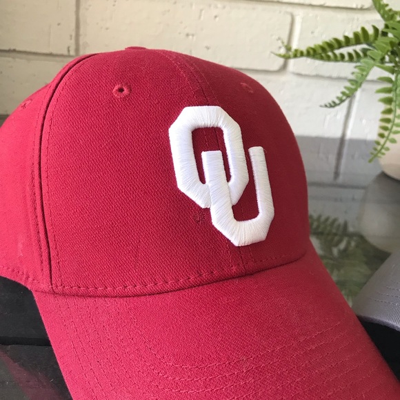 OU Sooners Baseball Hat Bundle of 2 Crimson Gray - Picture 3 of 10